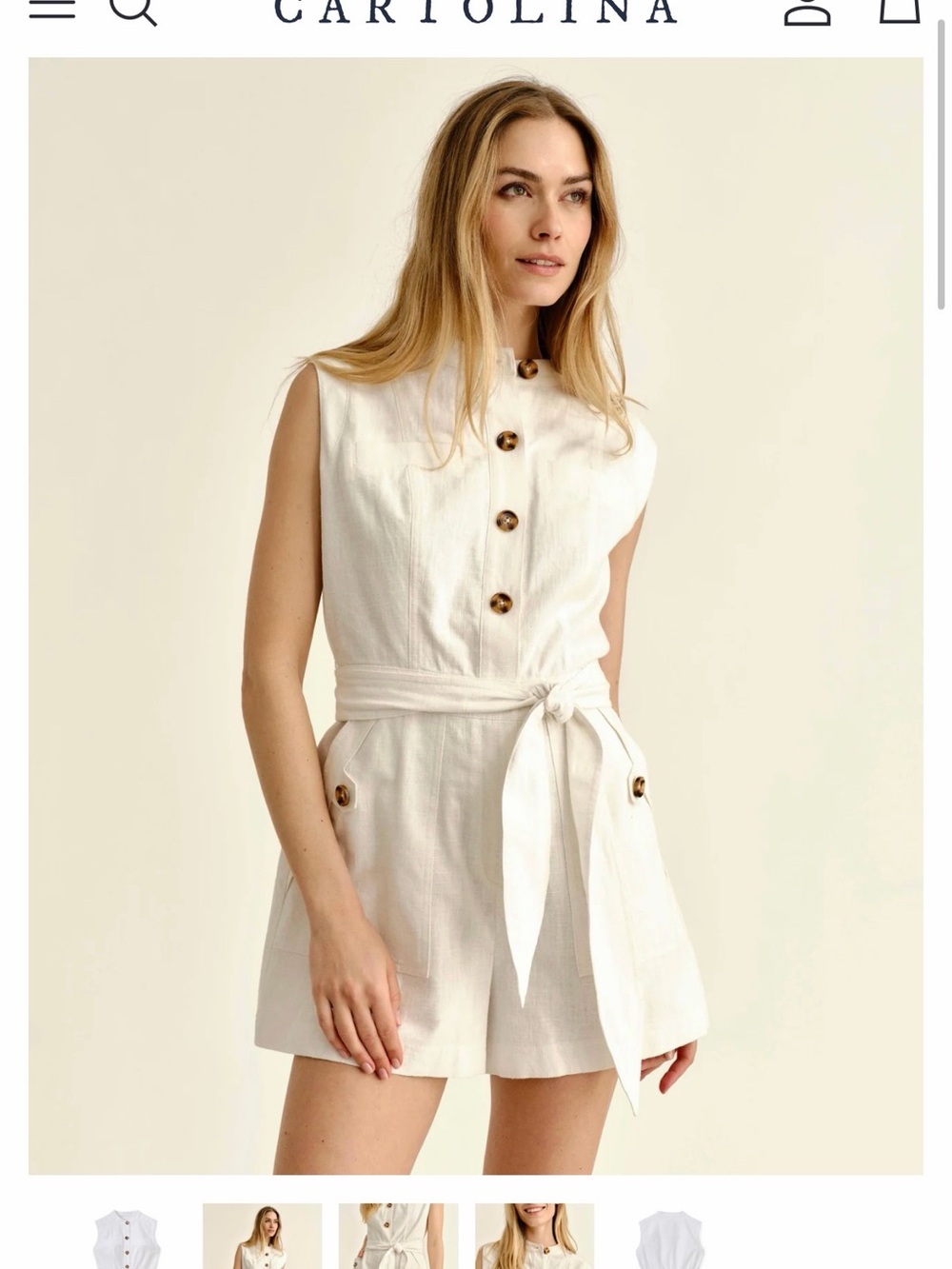 Rachel Linen Romper
